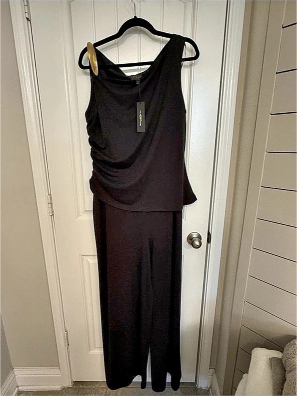 Donna Karan Black Wide-Leg Jumpsuit